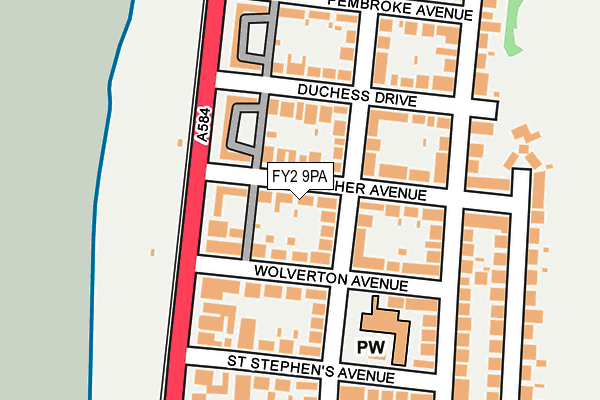 FY2 9PA map - OS OpenMap – Local (Ordnance Survey)