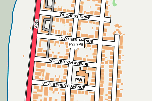 FY2 9PB map - OS OpenMap – Local (Ordnance Survey)