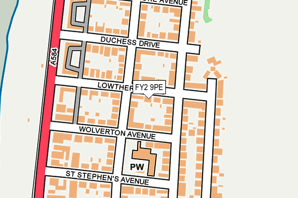 FY2 9PE map - OS OpenMap – Local (Ordnance Survey)