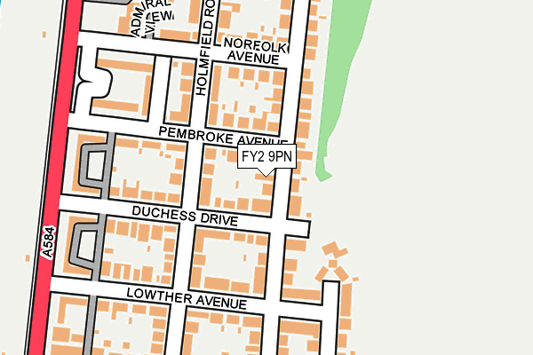 FY2 9PN map - OS OpenMap – Local (Ordnance Survey)