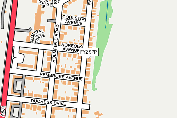 FY2 9PP map - OS OpenMap – Local (Ordnance Survey)
