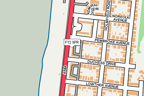 FY2 9PR map - OS OpenMap – Local (Ordnance Survey)