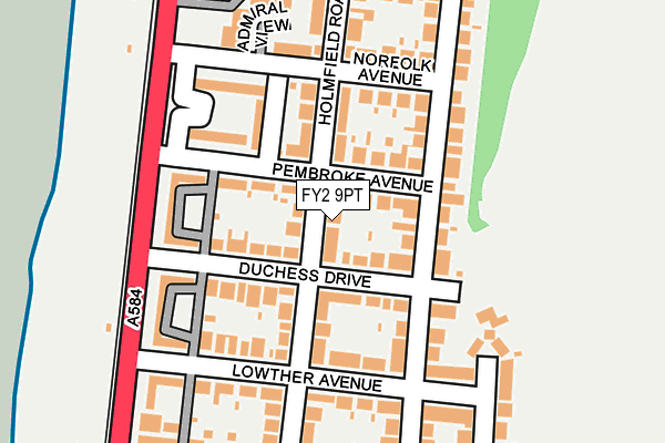 FY2 9PT map - OS OpenMap – Local (Ordnance Survey)