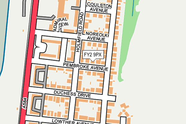 FY2 9PX map - OS OpenMap – Local (Ordnance Survey)