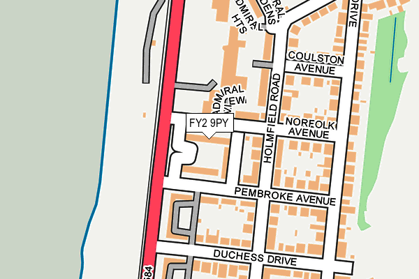 FY2 9PY map - OS OpenMap – Local (Ordnance Survey)