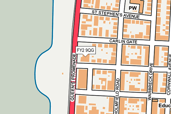 FY2 9QG map - OS OpenMap – Local (Ordnance Survey)