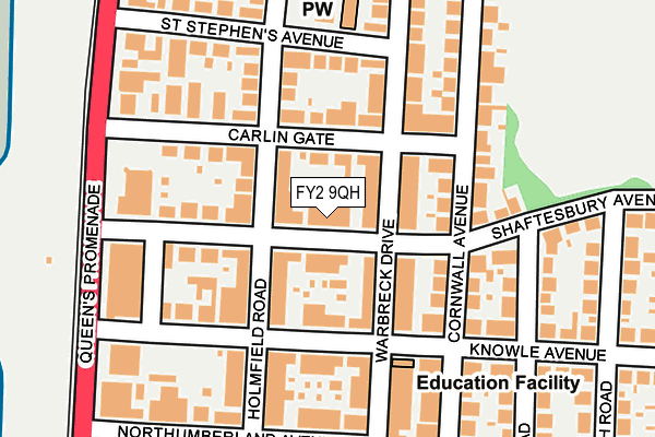 FY2 9QH map - OS OpenMap – Local (Ordnance Survey)