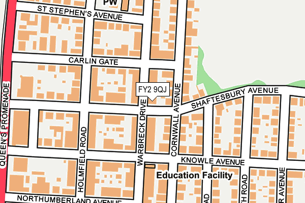 FY2 9QJ map - OS OpenMap – Local (Ordnance Survey)