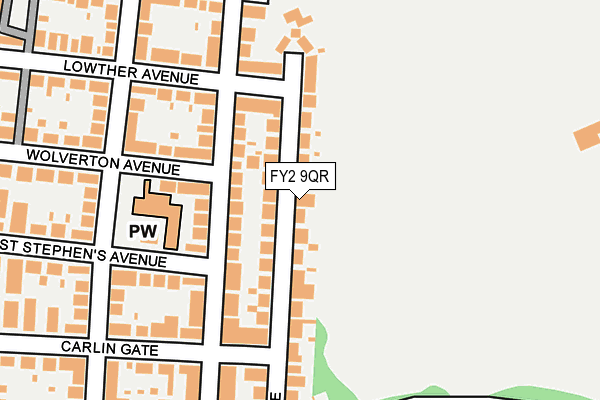 FY2 9QR map - OS OpenMap – Local (Ordnance Survey)