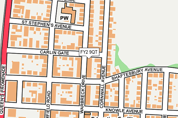 FY2 9QT map - OS OpenMap – Local (Ordnance Survey)