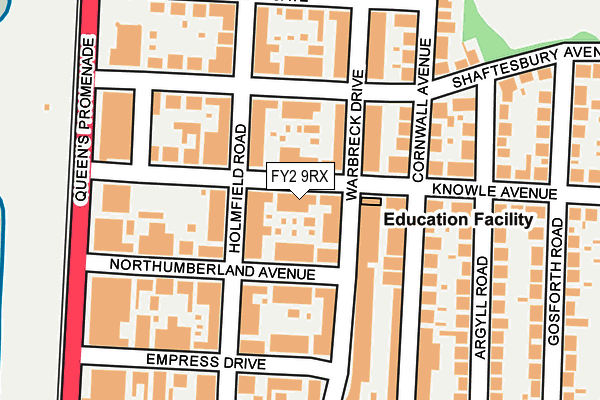 FY2 9RX map - OS OpenMap – Local (Ordnance Survey)