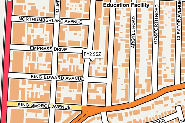 FY2 9SZ map - OS OpenMap – Local (Ordnance Survey)