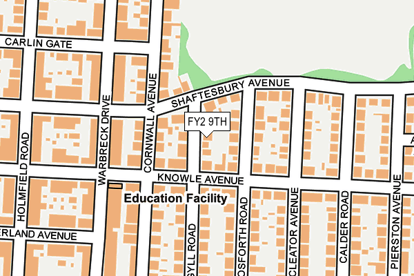 FY2 9TH map - OS OpenMap – Local (Ordnance Survey)