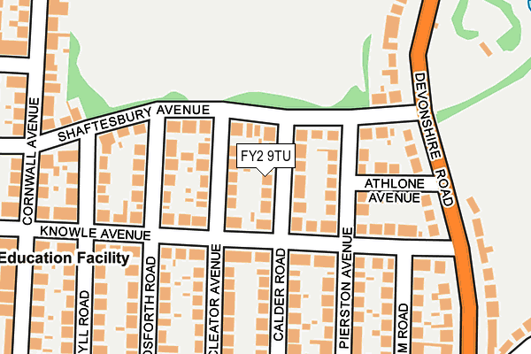 FY2 9TU map - OS OpenMap – Local (Ordnance Survey)