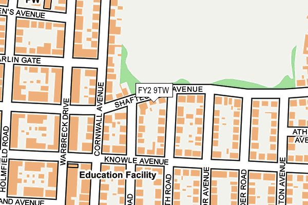 FY2 9TW map - OS OpenMap – Local (Ordnance Survey)