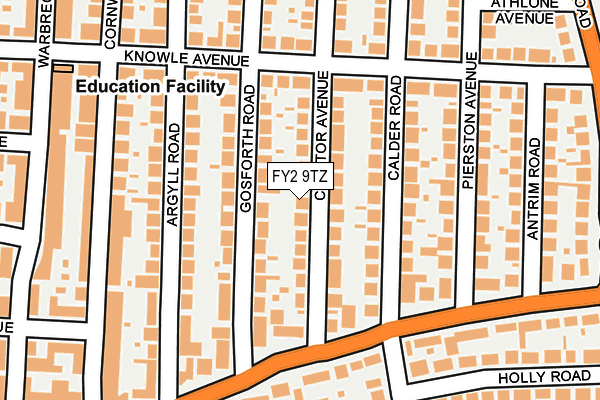 FY2 9TZ map - OS OpenMap – Local (Ordnance Survey)