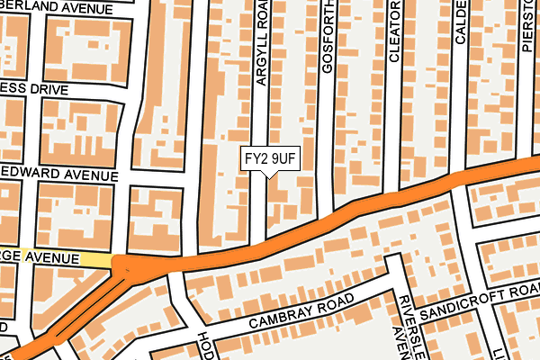 FY2 9UF map - OS OpenMap – Local (Ordnance Survey)