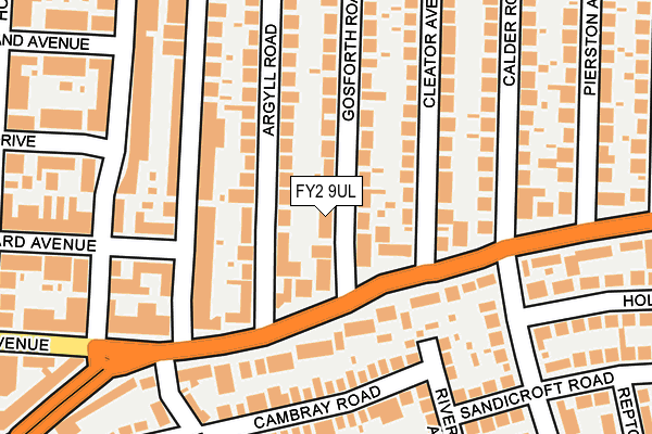 FY2 9UL map - OS OpenMap – Local (Ordnance Survey)