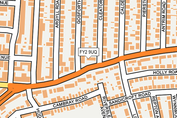 FY2 9UQ map - OS OpenMap – Local (Ordnance Survey)