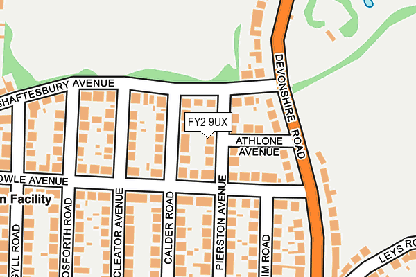 FY2 9UX map - OS OpenMap – Local (Ordnance Survey)