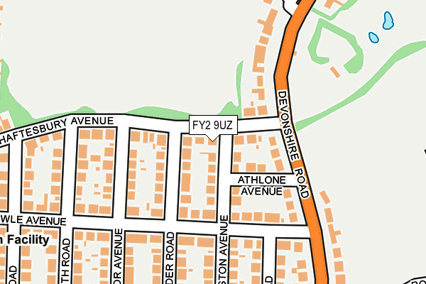 FY2 9UZ map - OS OpenMap – Local (Ordnance Survey)