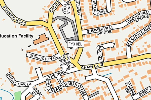 FY3 0BL map - OS OpenMap – Local (Ordnance Survey)