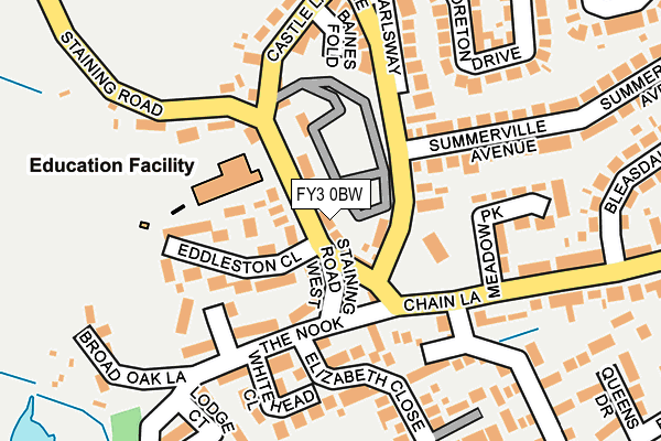 FY3 0BW map - OS OpenMap – Local (Ordnance Survey)