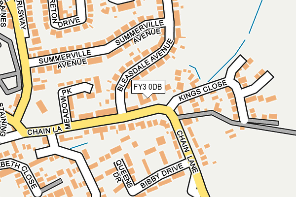 FY3 0DB map - OS OpenMap – Local (Ordnance Survey)