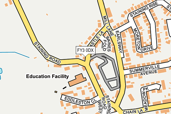 FY3 0DX map - OS OpenMap – Local (Ordnance Survey)