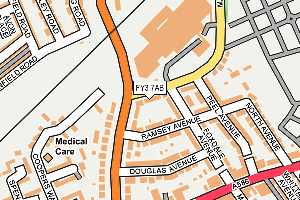 FY3 7AB map - OS OpenMap – Local (Ordnance Survey)