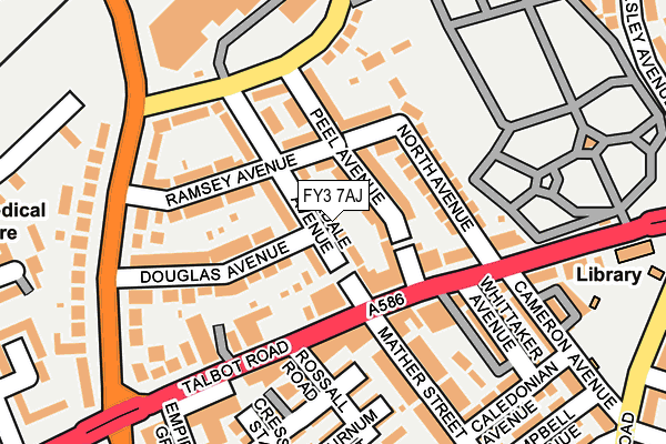 FY3 7AJ map - OS OpenMap – Local (Ordnance Survey)