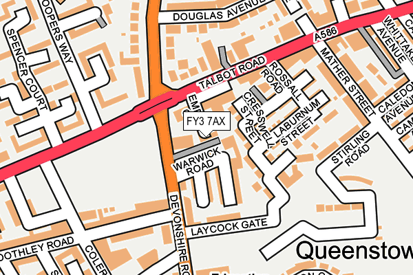 FY3 7AX map - OS OpenMap – Local (Ordnance Survey)