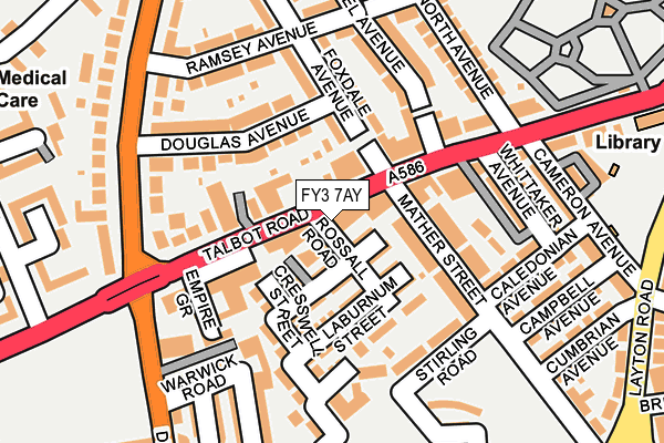 FY3 7AY map - OS OpenMap – Local (Ordnance Survey)