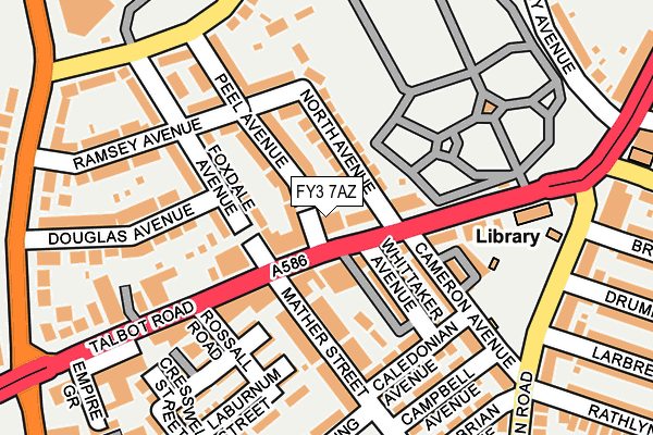 FY3 7AZ map - OS OpenMap – Local (Ordnance Survey)