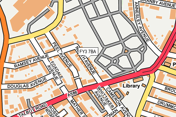FY3 7BA map - OS OpenMap – Local (Ordnance Survey)
