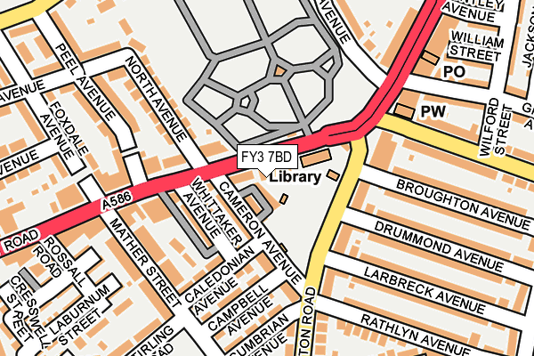 FY3 7BD map - OS OpenMap – Local (Ordnance Survey)