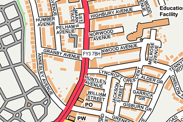FY3 7BH map - OS OpenMap – Local (Ordnance Survey)