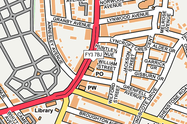 FY3 7BJ map - OS OpenMap – Local (Ordnance Survey)