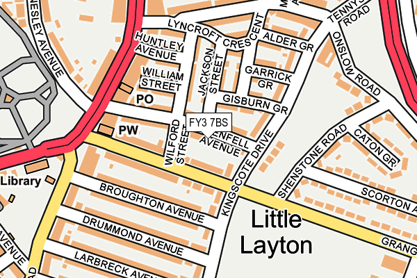 FY3 7BS map - OS OpenMap – Local (Ordnance Survey)