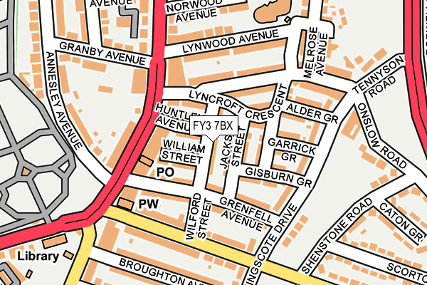 FY3 7BX map - OS OpenMap – Local (Ordnance Survey)