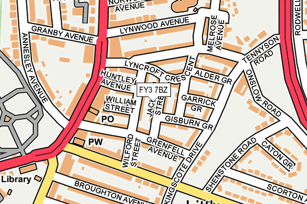FY3 7BZ map - OS OpenMap – Local (Ordnance Survey)
