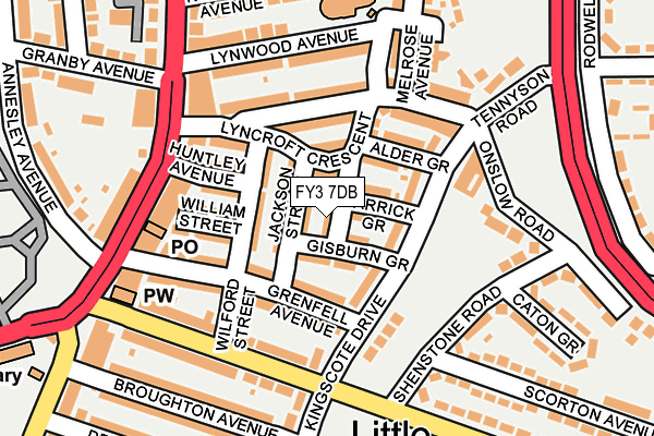 FY3 7DB map - OS OpenMap – Local (Ordnance Survey)