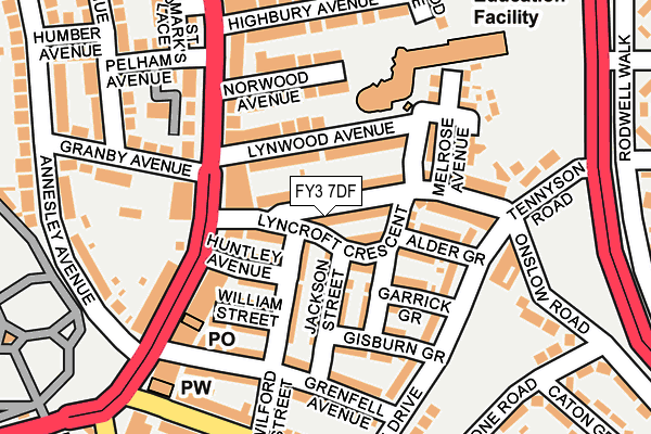 FY3 7DF map - OS OpenMap – Local (Ordnance Survey)