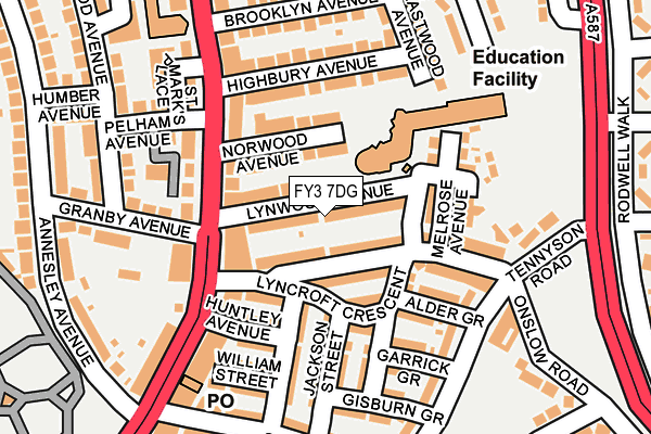 FY3 7DG map - OS OpenMap – Local (Ordnance Survey)