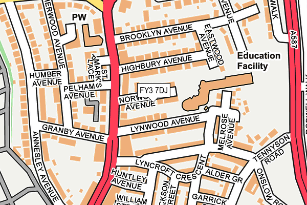 FY3 7DJ map - OS OpenMap – Local (Ordnance Survey)