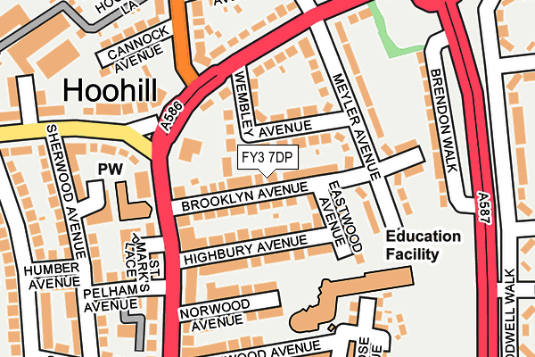 FY3 7DP map - OS OpenMap – Local (Ordnance Survey)