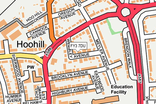 FY3 7DU map - OS OpenMap – Local (Ordnance Survey)