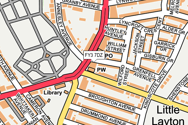 FY3 7DZ map - OS OpenMap – Local (Ordnance Survey)