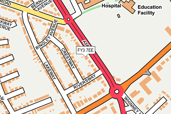 FY3 7EE map - OS OpenMap – Local (Ordnance Survey)