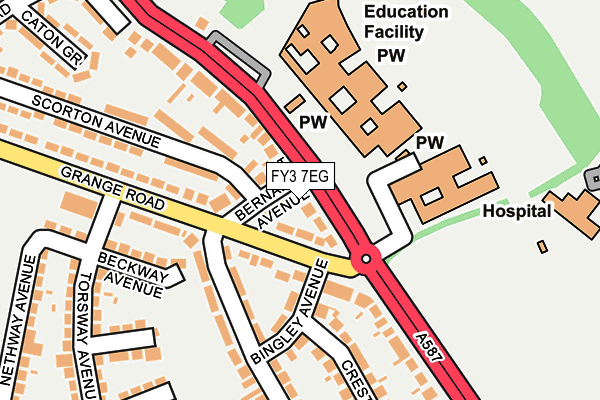 FY3 7EG map - OS OpenMap – Local (Ordnance Survey)